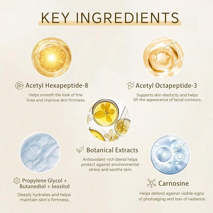 GlowRitual Firming Peptide Lifting Serum — Multi-Peptide + Collagen Serum to Help Improve the Appearance of Fine Lines, Lightweight, Layerable Daily Serum for All Skin Types, 2-Pack