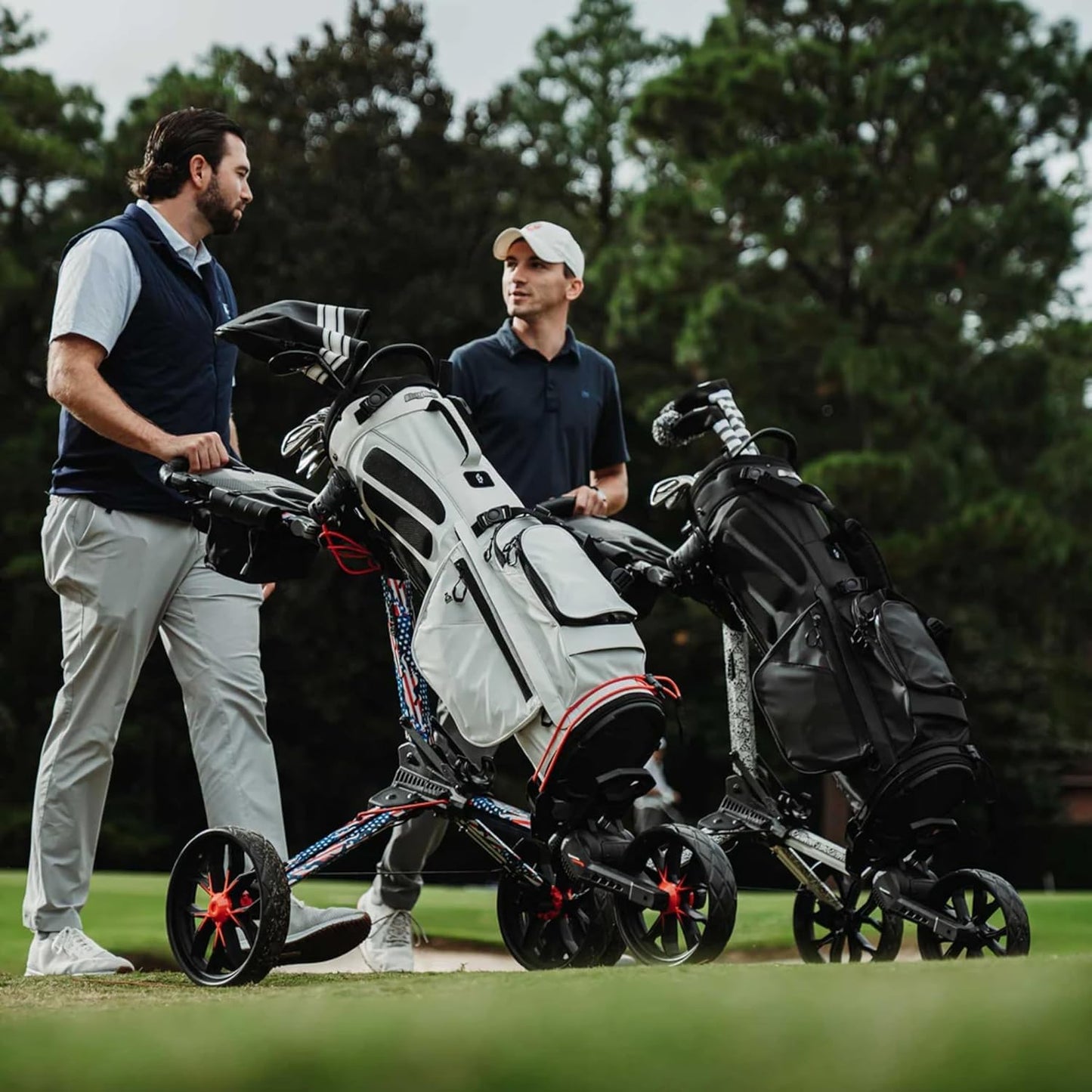 Bag Boy Nitron Golf Push Cart, Red/Black
