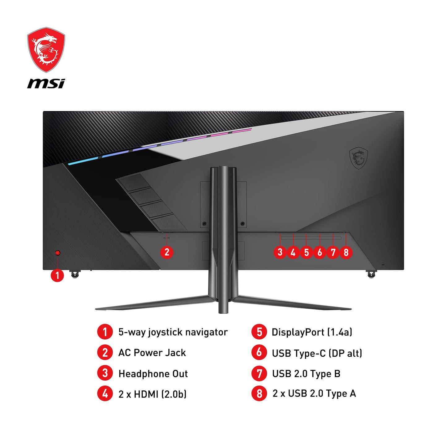 msi MAG 401QR, 40" Gaming Monitor, 3440 x 1440 (UWQHD), IPS, 155Hz, 1ms, FreeSync Premium, HDR400, HDMI, Displayport, USB C, Tilt, Black