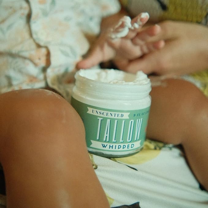Whipped Tallow 85oz - All Natural Face Cream + Whole Body Moisturizer for Dry Skin - No Preservatives, Parabens or Seed Oils - 100% Pure, No Added Fragrance - USA Made (Unscented)