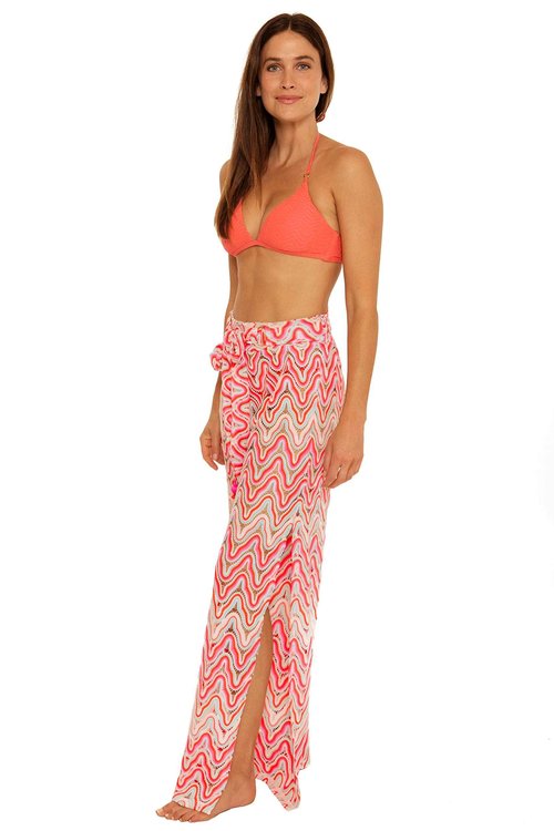 Trina Turk Women's Standard Tie Front Pant, Multi, X-Large