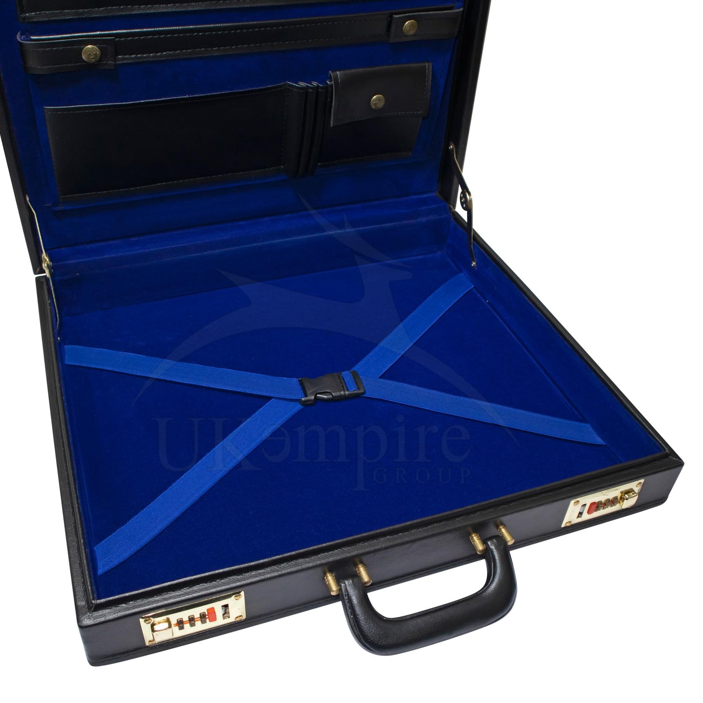 Premium Masonic Regalia MM/WM Apron Hard Case Briefcase, Black Leather – Freemason Bags & Cases (Imitation Leather)