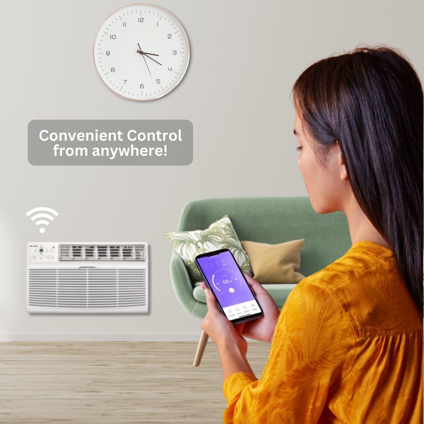 Olmo 12,000 Btu 115V Through-The-Wall Air Conditioner - Cooling Only - Includes Wall Sleeve, Remote Control & Built-In Wireless