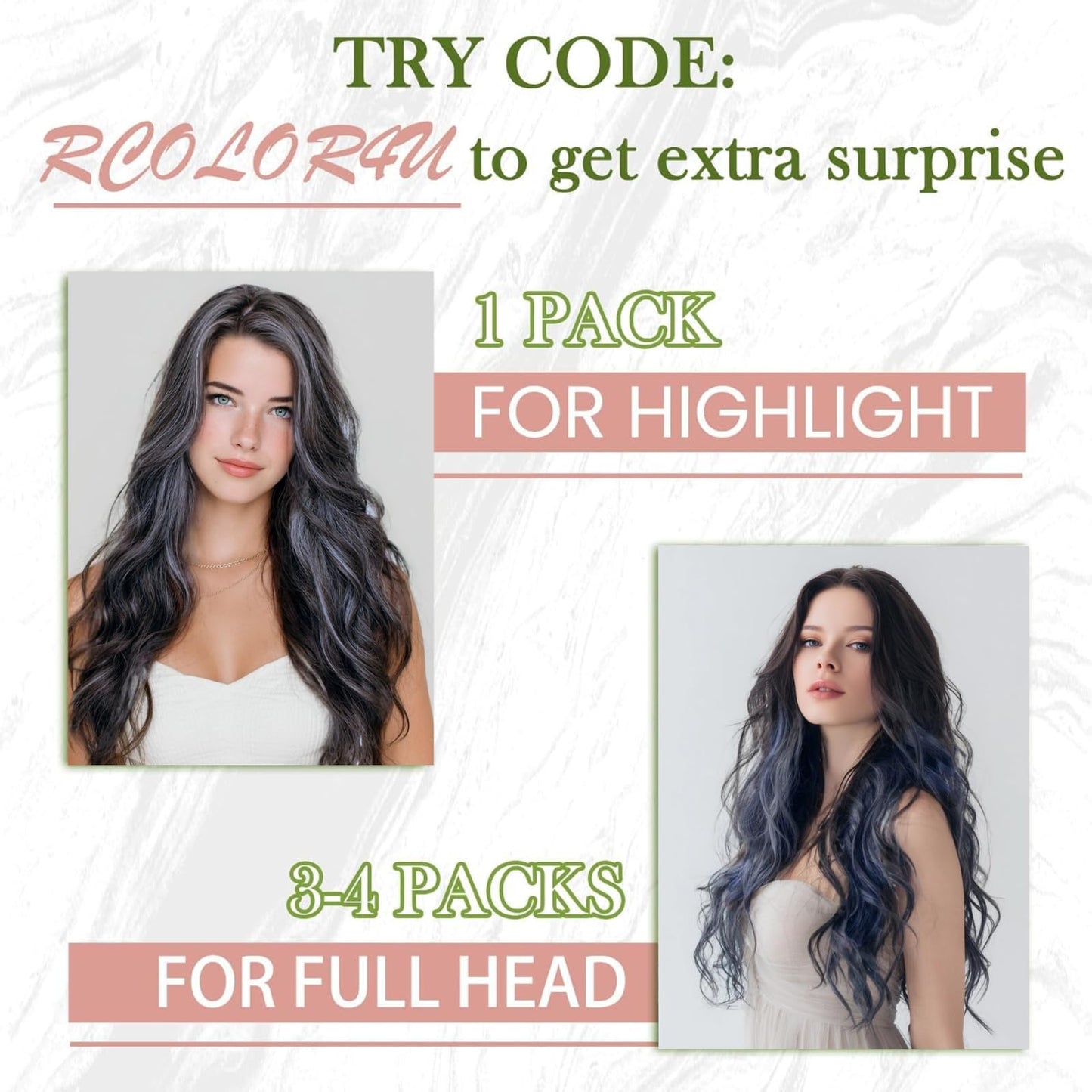 RUNATURE Light Blue Tape in Hair Extensions Human Hair Invisible Tape in Extensions Colored Highlight Real Human Hair Tape in Ex