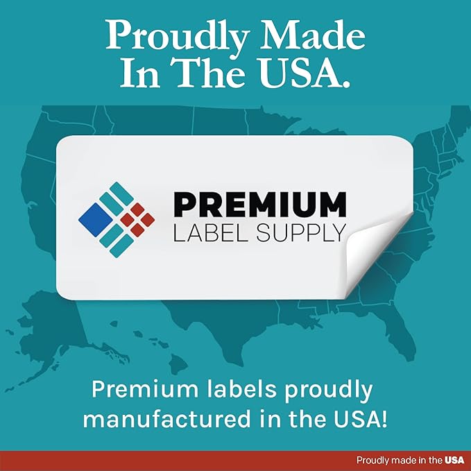 Premium Label Supply White Sticker Barcode Labels – 1.5" x 1" – Laser/Inkjet Compatible – (50 per Sheet), 100 Sheets – 5000 Total Adhesive Labels