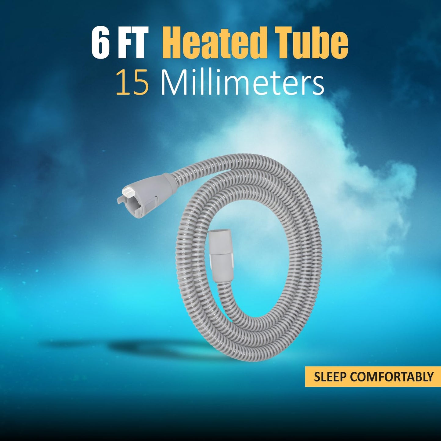 6 FT Heated Tube- Replacement Tube - Compatible with Philips Respironics DreamStation and PR System One- 15mm