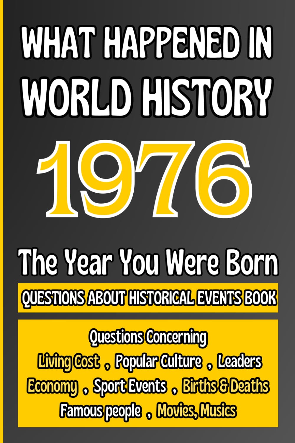 What Happened in World History 1976 The Year You Were Born: Unique Anniversary Gift for People Who Born in 1976 | All Major Historical Events | ... Culture,Famous People,Economy...)