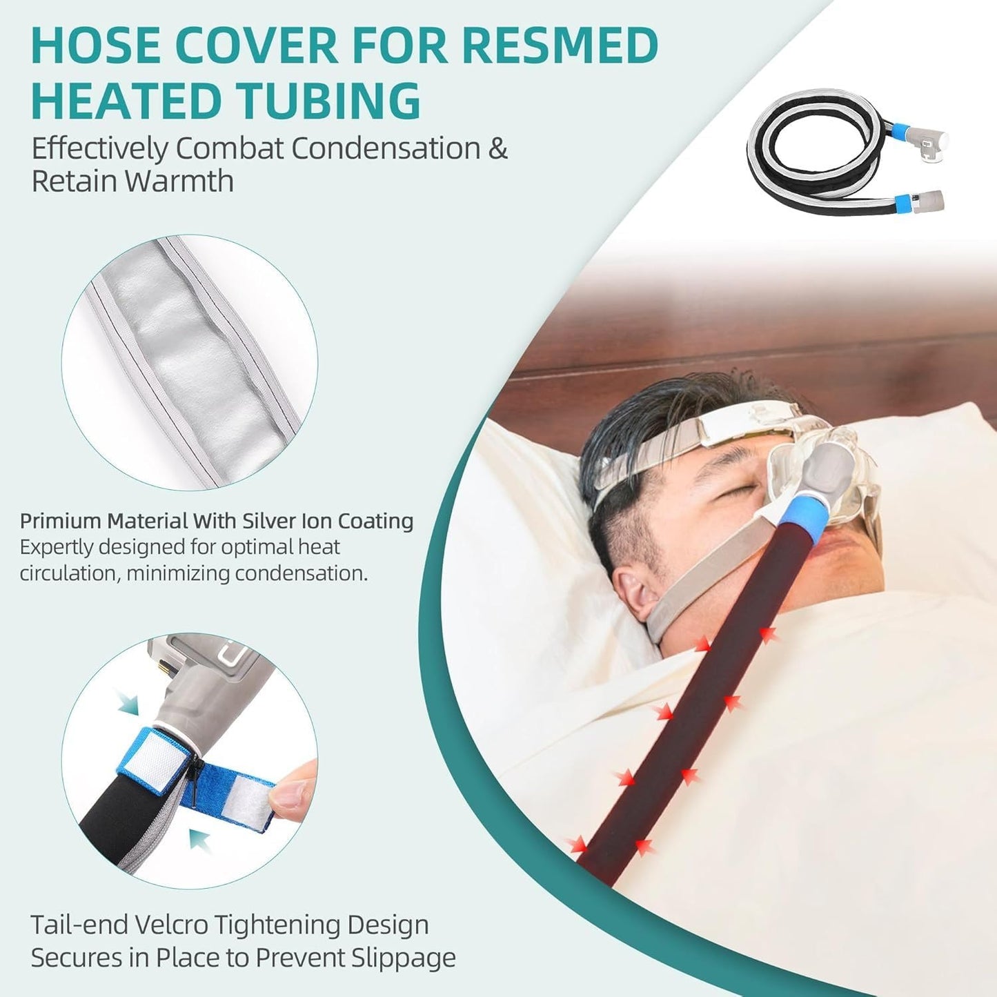 Replacement Cleanable Water Chamber Kit Compatible with AirSense 10 & AirCurve 10,70PCS HEPA Filters & Hose Cover for Climate Line Air & Water Chamber Included, ItAll Supplies