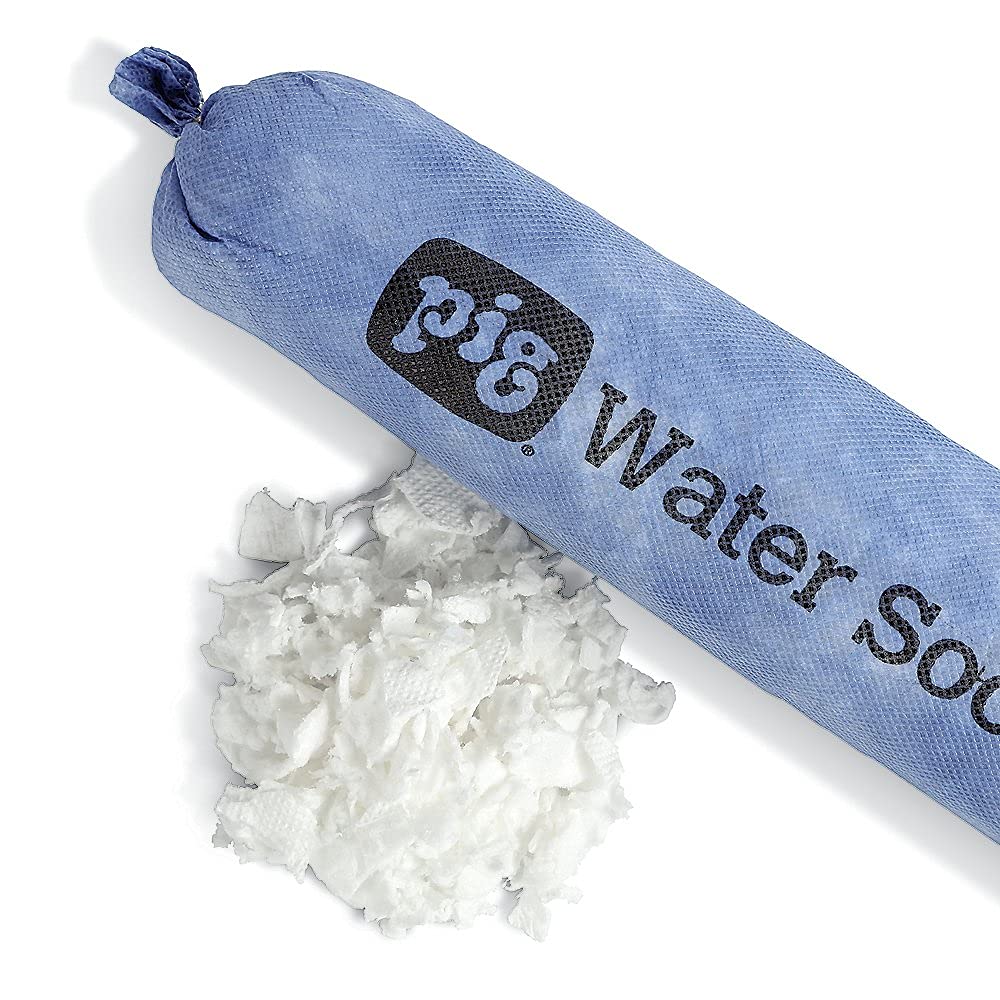PIG Super Absorbent Sock for Water - 12 Pack - 3" x 48" - Absorbs Up to 1.75 Gallons per Sock - PM50636