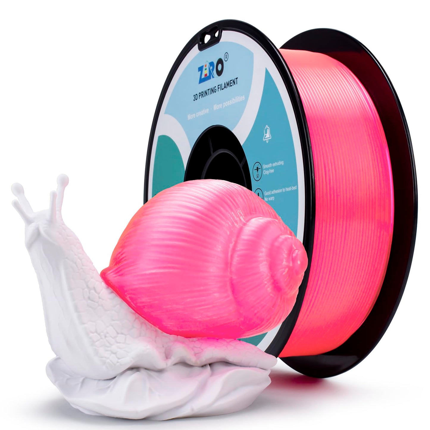 ZIRO PLA 3D Printer Filament, 1.75mm Translucent 3D Printing Filament, Fit for Almost All FDM Printers, Dimensional Accuracy +/-