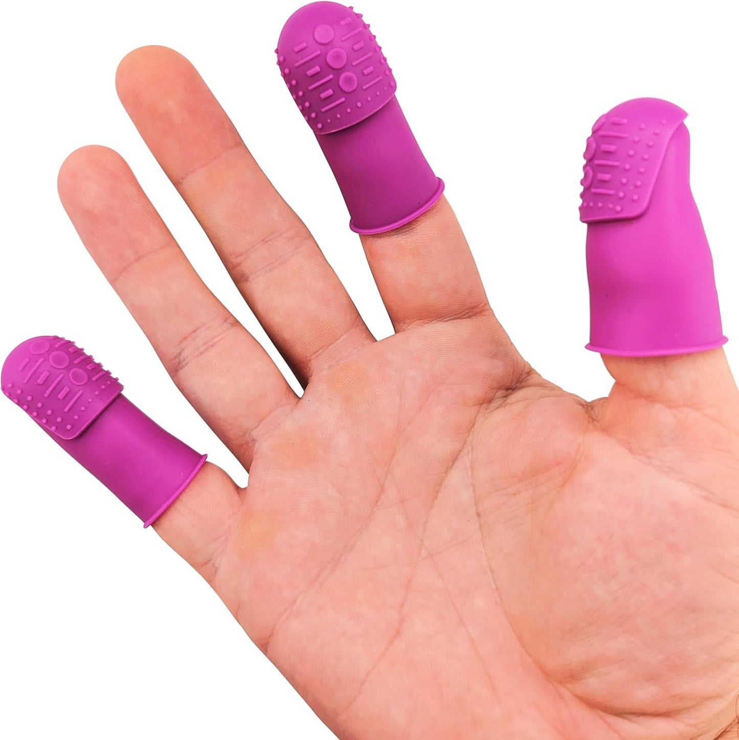 Comfortable Soft Flexible Thimbles | THIK-Grip Thimble | Small (3) - Medium (3) - Large (3) | Magnetic Sewing Needle Holding Wristband (1)