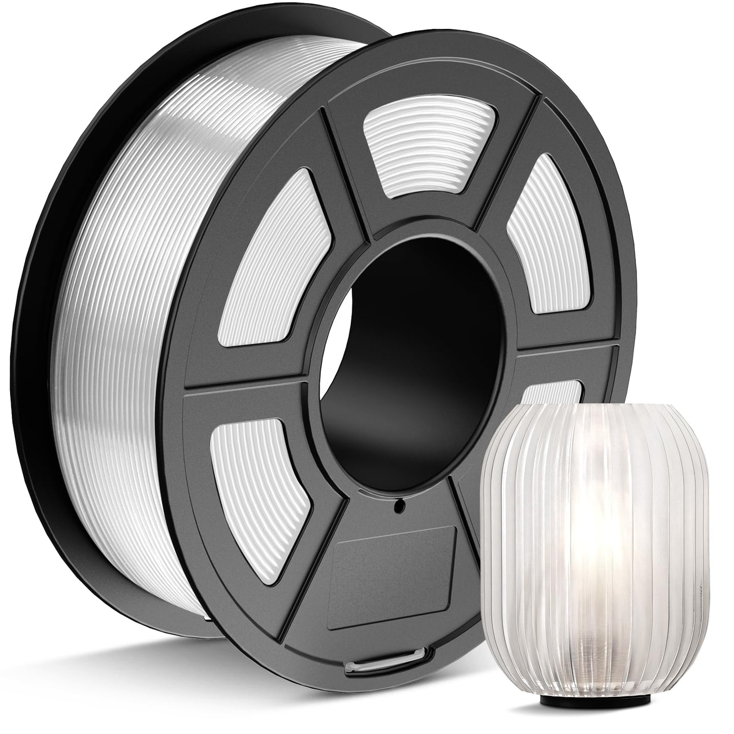 JAYO PETG Filament 1.75mm Clear 1.1 KG, Strong Toughness PETG 3D Printer Filament Dimensional Accuracy +/- 0.02 mm, 2.4lbs Spool
