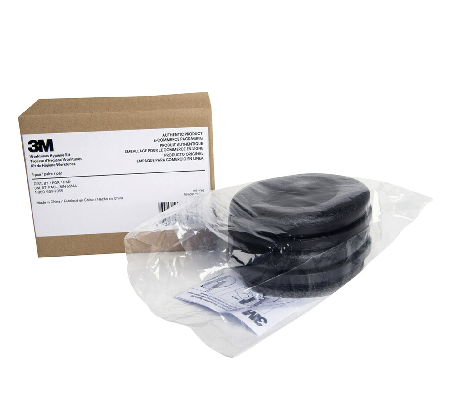 3M WorkTunes Hearing Protector Replacement Ear Cushion Hygiene Kit 1 pair works with WorkTunes AM/FM (90541) and WorkTunes Connect + AM/FM (90542)-New