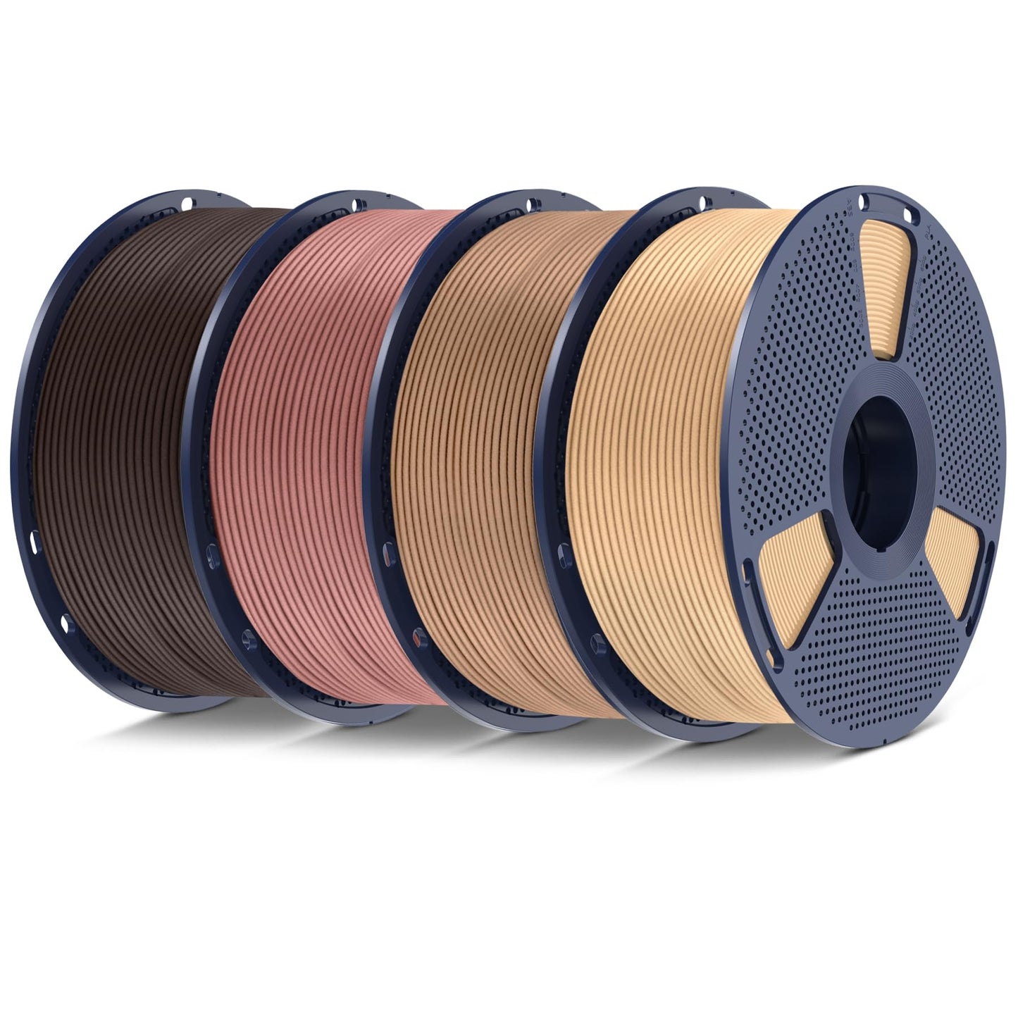 SUNLU Real Wood Fiber PLA Filament, Neatly Wound 1.75mm Dimensional Accuracy +/- 0.03mm, Fit Most FDM 3D Printers, 4kg in Total,