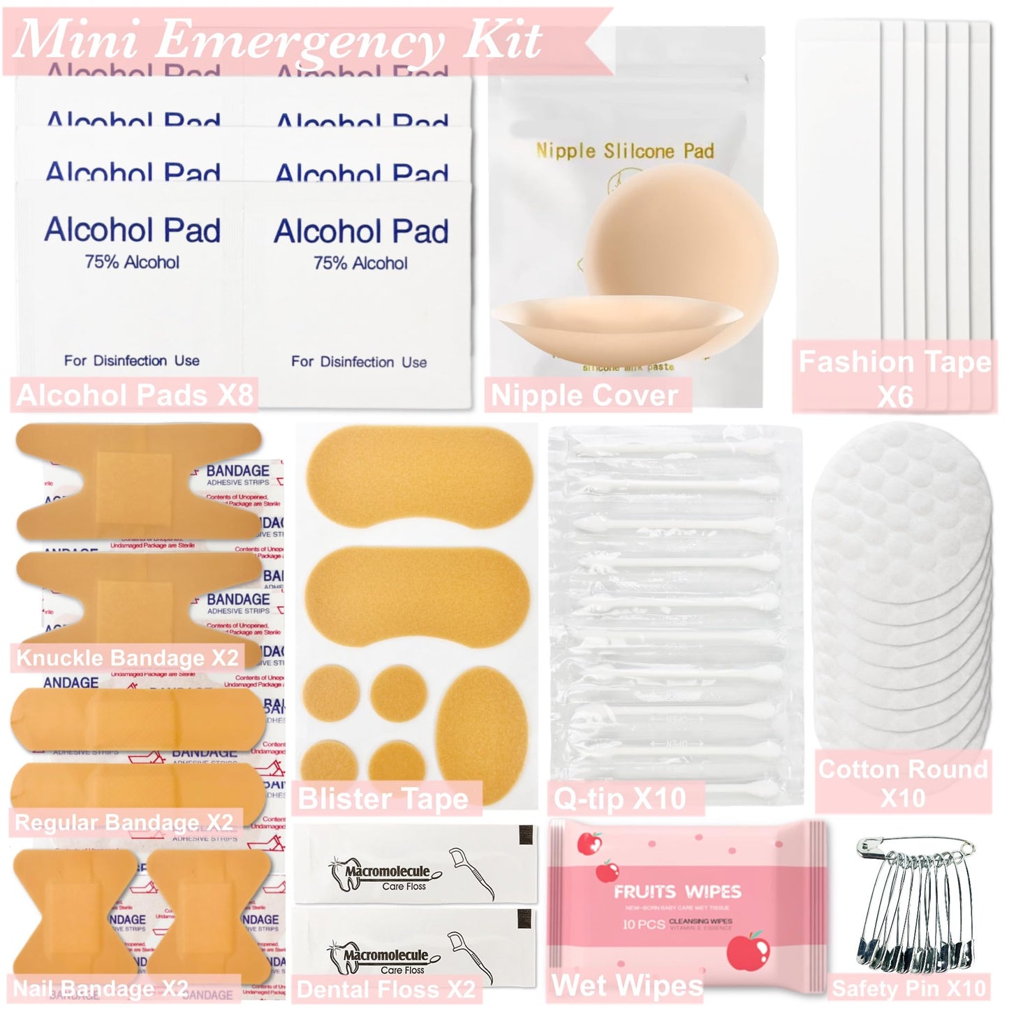 ARK Survivor Women's Wedding Emergency Kit 39 Essential Items for Brides Team Bride All in One Travel Kit Personal Care Women's
