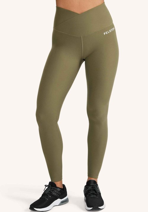 Peloton Women's Standard Cross Front High Rise Cadent Legging, Grape Leaf