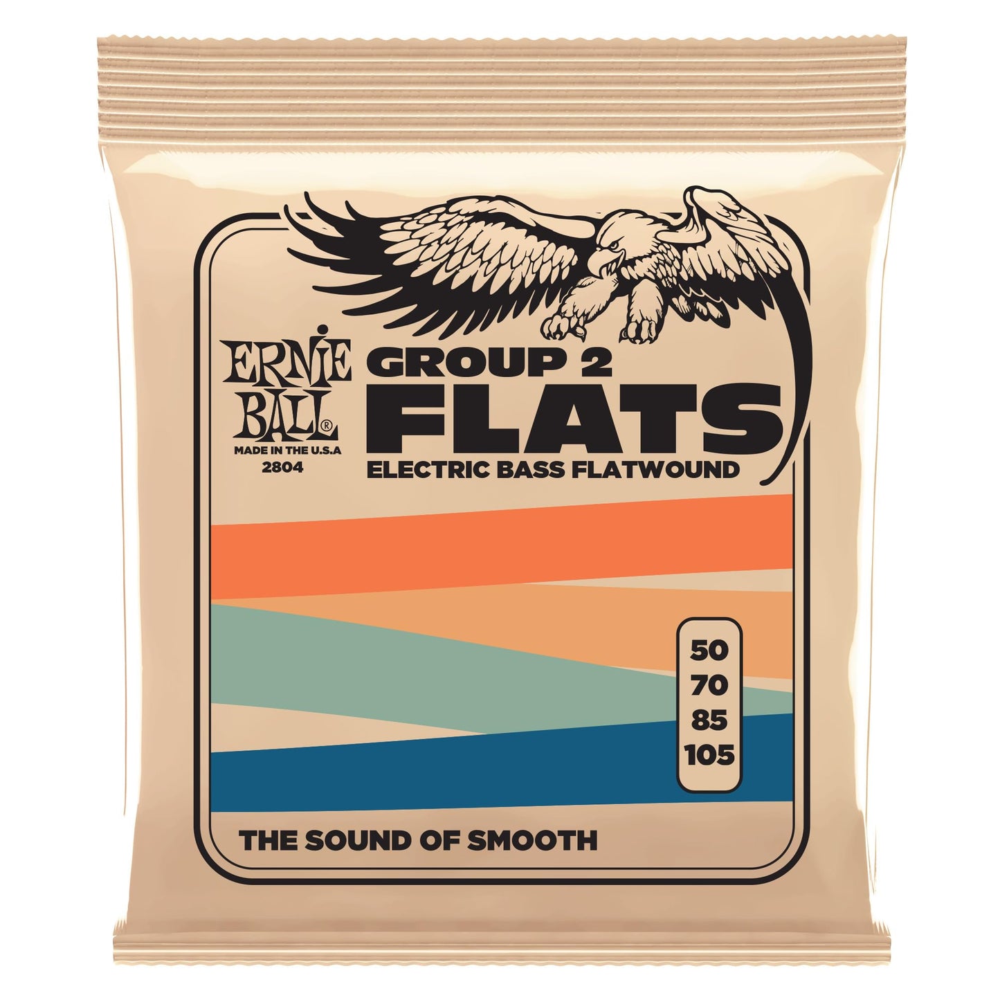 Ernie Ball Group II Flatwound Bass Guitar Strings, 50-105 Gauge (P02804)