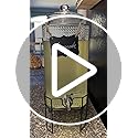 1.5 Gallon Glass Drink Dispenser, Drink Dispensers for Parties, Beverage Dispenser with Stand and Glass Lid, 100% Leakproo...