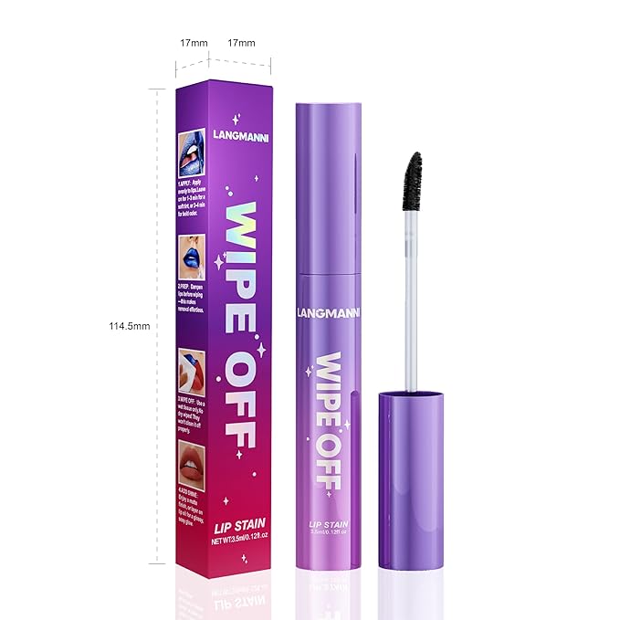 Jolilab Lip Stain Masque,Wipe Off Lip Tint,Waterproof,Transfer proof,Highly Pigmented,Ultra Long Lasting Lip Stain Peel off Makeup With Matte finish for All-day Wear.(#03+#04)