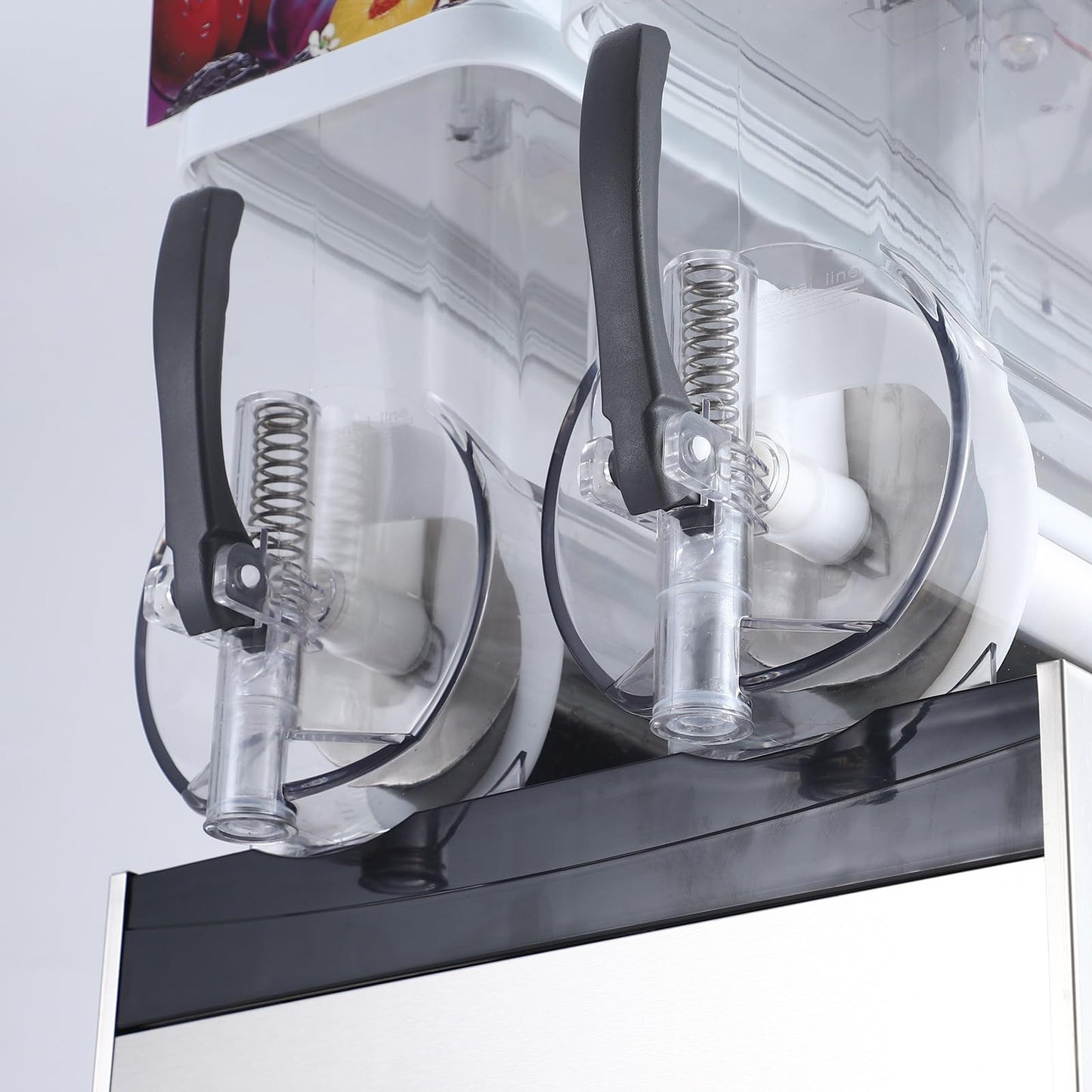 Commercial Slushie Machine - 15L*2 Dual Tank & Triple-Tank Available, Stainless Steel, Self-Cleaning & High-Speed Mixing, Perfect for Frozen Drinks, Margaritas, Coffee, Cocktails, Home, Bars,Black
