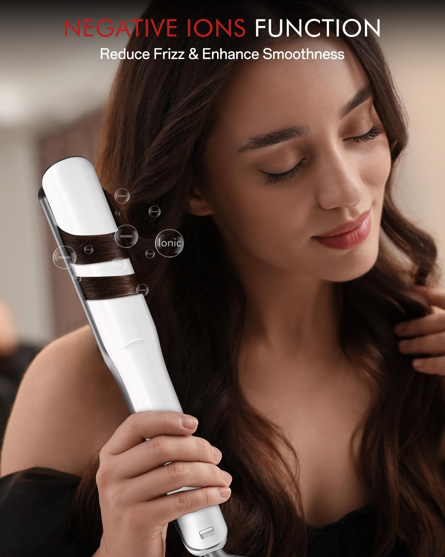 Betahouse Flat Iron Hair Straightener and Curler 2 in 1 with Cooling Air Vents and Add Essential Oil, 1 Inch Titanium Straighten