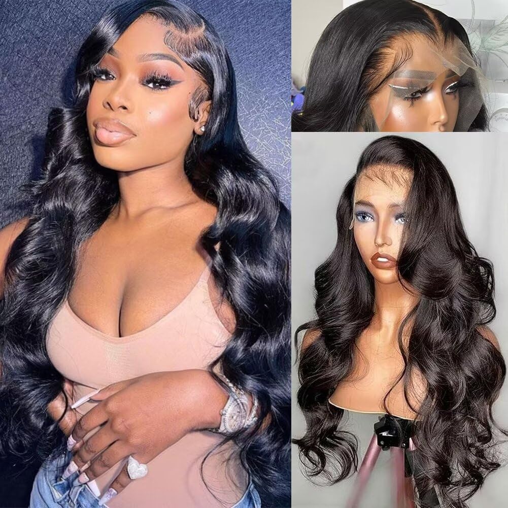 HANGFIRST 13x6 Body Wave Lace Front Wigs Human Hair Pre Plucked 180% Density HD Lace Frontal Wig Human Hair For Women Body Wave