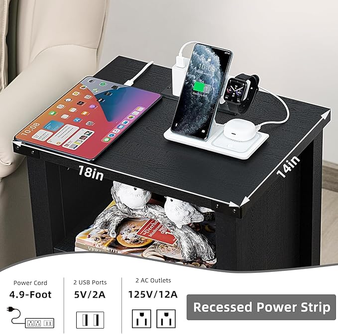 Joaxswe Farmhouse Dresser and Nightstand Sets, Furniture 18" Night Stand with Charging Station and 6 Drawers Dresser for Bedroom, 54" Dressers and Nightstand Set for Bedroom, Living Room