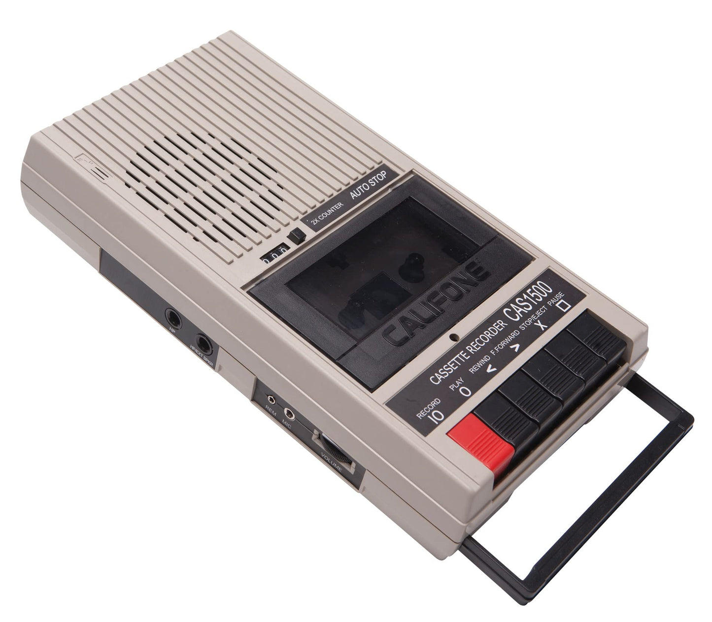 Califone Cas1500 Cassette Player/Recorder, Built-In Microphone, Ac/Dc Power, 1/4 Headphone Jack