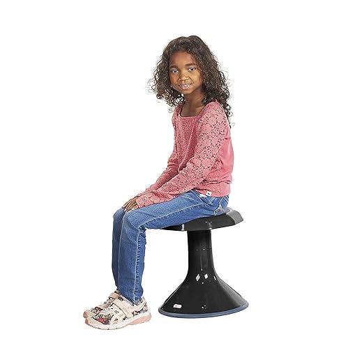 ECR4Kids ACE Active Core Engagement Wobble Stool, 15-Inch Seat Height, Flexible Seating, Black