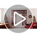 Xmas Santa's Door Cover Christmas Santa's Toy Shop Door Decorations Christmas Party Porch Banner Xmas Hanging Background f...