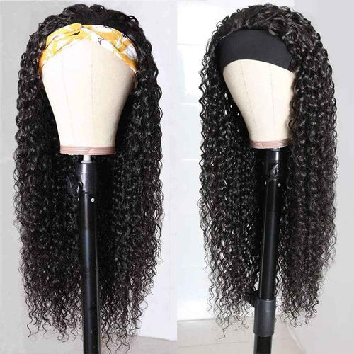 Bellarayine Deep Wave Human Hair Wig - Lace Front, Machine Made (24 Inch, Natural Color)