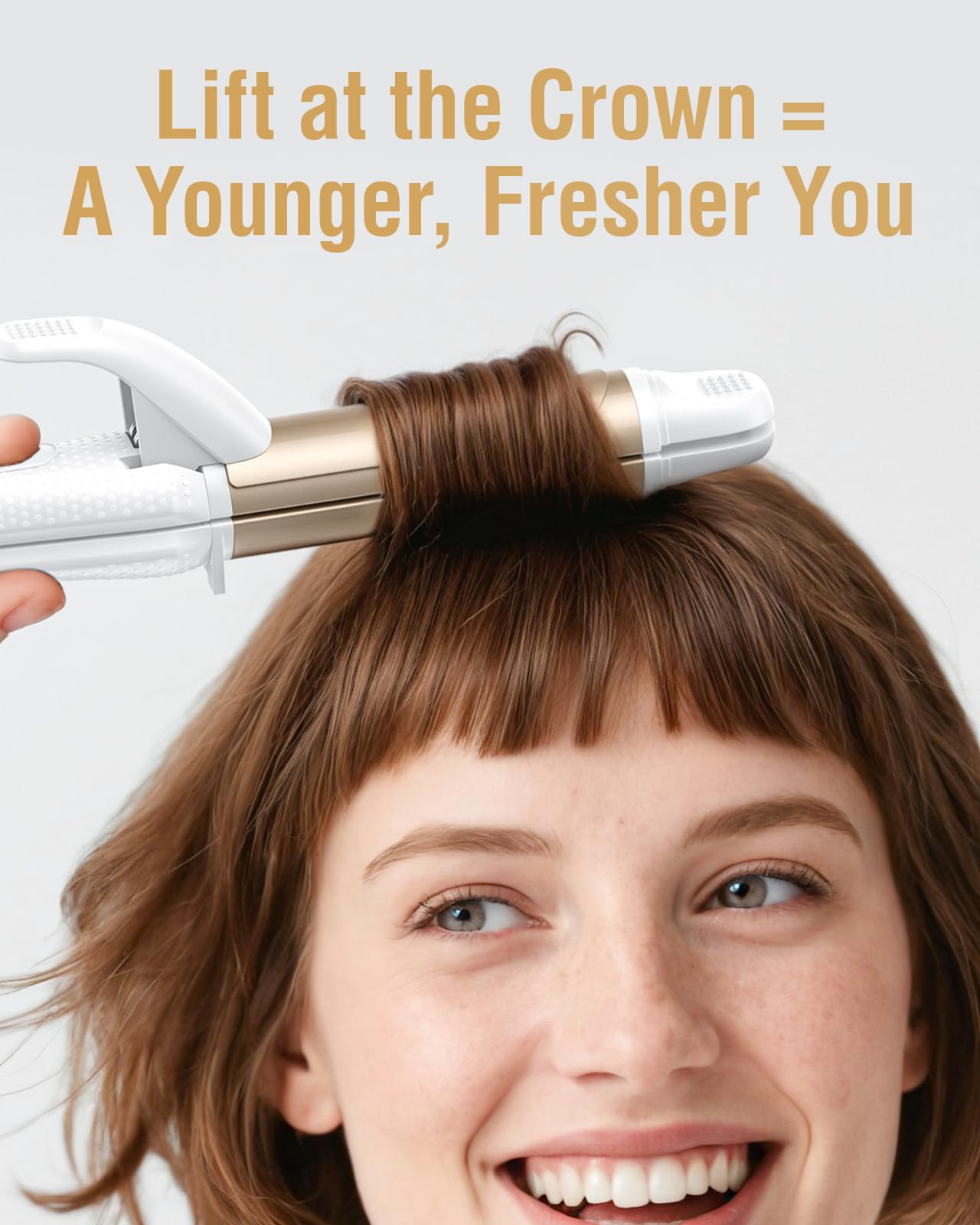 Europe Travel Curling Iron Mini: Dual Voltage Curling Iron for Traveling - Mini Travel Curling Irons 1 Inch with US Plug,Gold 45