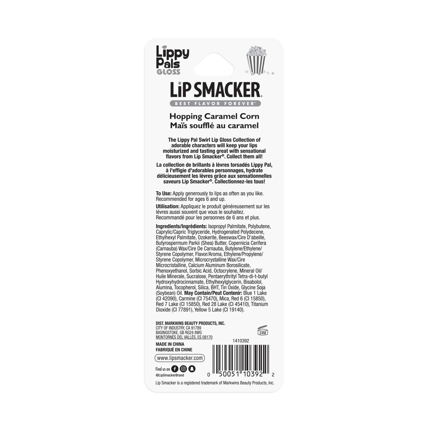 Lip Smacker Lippy Pals Swirls Bunny, Flavored Moisturizing & Smoothing Soft Shine Lip Balm, Hydrating & Protecting Fun Tasty Glo