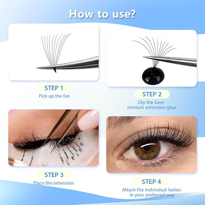 12rows,120pcs 10D Premade Volume Fans Eye Lashes Extensions Thickness 0.07mm D Curl Black Soft Individual False Eyelashes Makeup Fake Lashes Cluster 8-18mm to Choose(17MM)