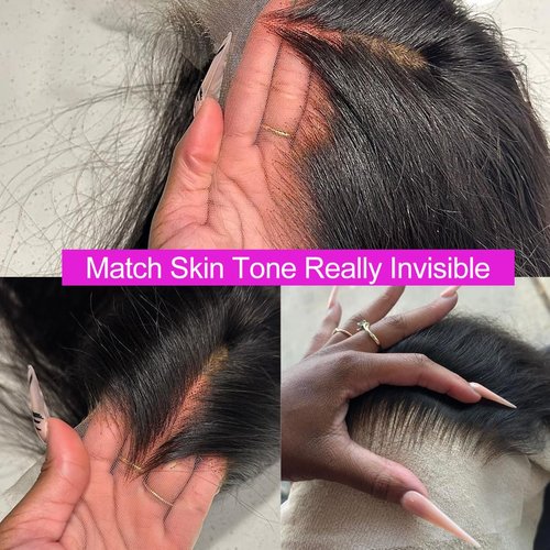 26 Inch Body Wave Lace Front Wigs Human Hair Full 13x4 HD 180 Density Glueless Pre Plucked with Baby Hair Unprocessed Brazilian Virgin Remy Transparent Bone Lace Frontal Wig for Women Natural Color