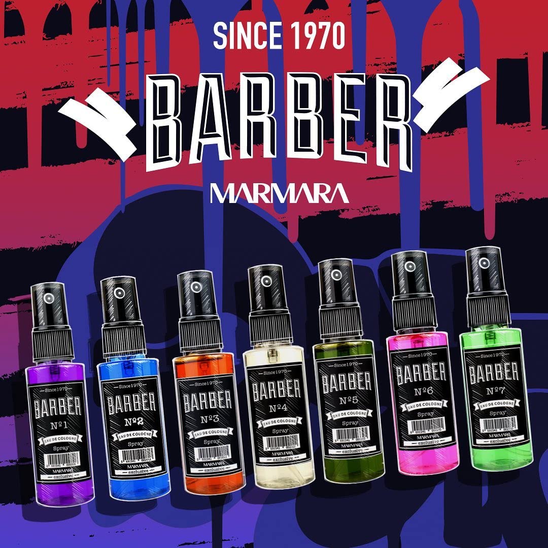 Marmara Barber Cologne - Best Choice of Modern Barbers and Traditional Shaving Fans Travel Size (50 ml, Travel Set)