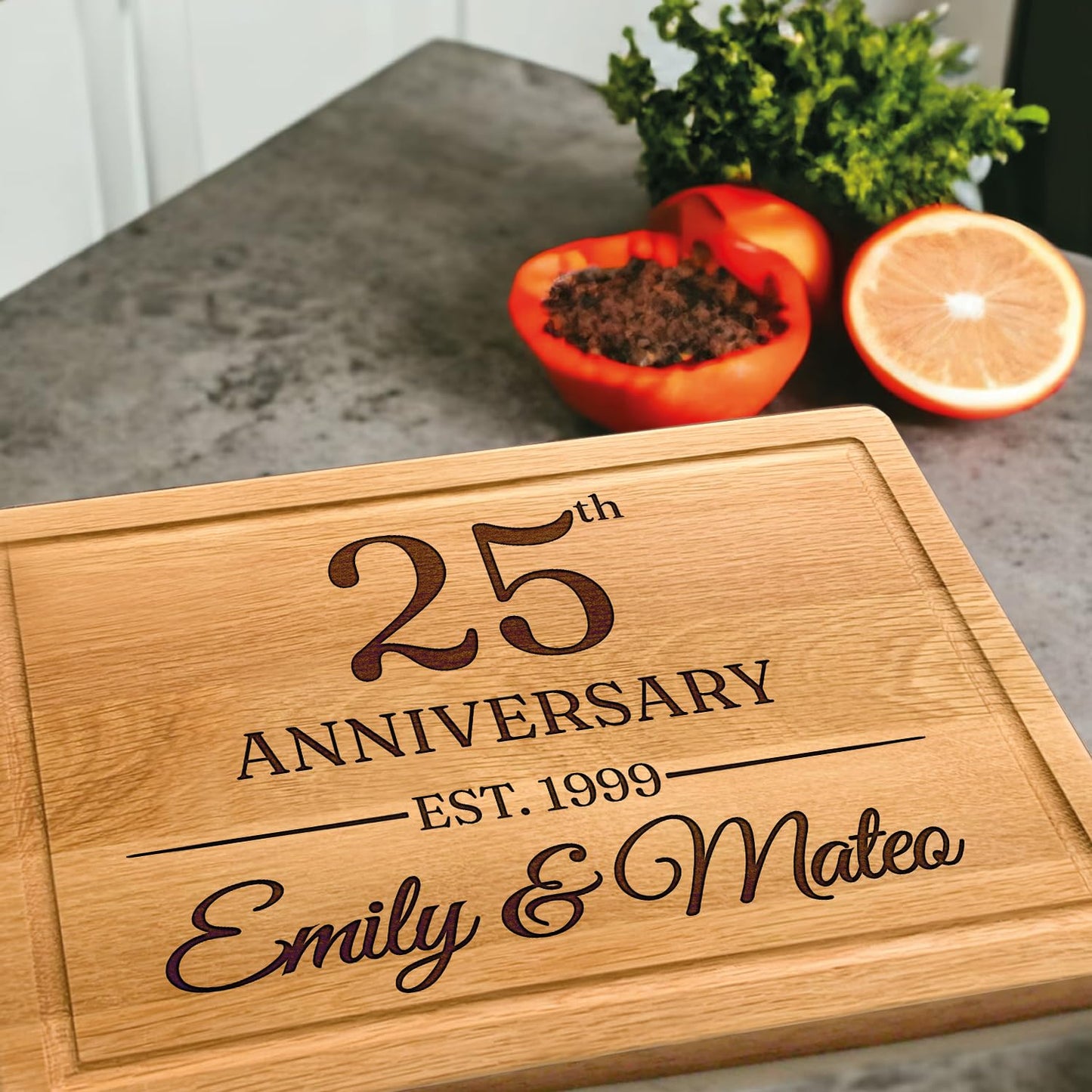 Anniversary, Wedding Gifts for Couple 2025, Personalized Cutting Board, Gift for Parents, Him, Her, Valentine's Day, Christmas, Housewarming, Custom Present For Wife, Husband