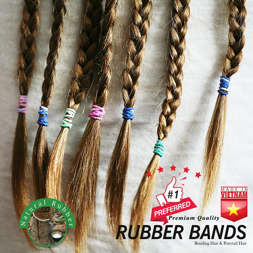 1 LB Rubber Bands Hair Band Soft Elastic Hair Accessories Braid Mini Hair Ties Stretchy Hair Ties No Damage Rubber Bands for Hai