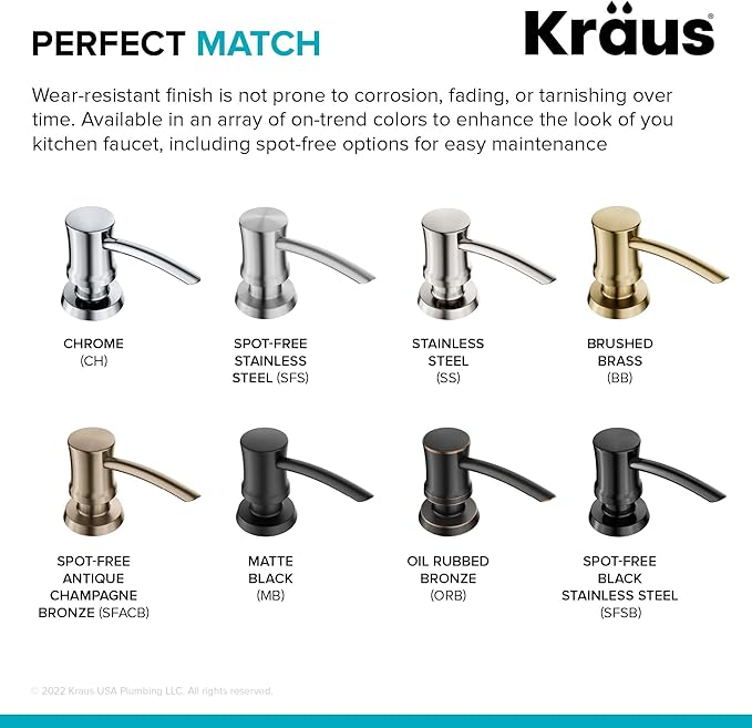 KRAUS Kitchen Soap and Lotion Dispenser in Stainless Steel, KSD-54SS