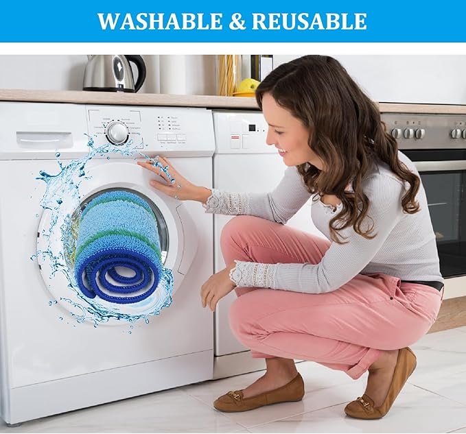 3 Pack Deep Clean Pads Replacement for Bona Family of Mops, Washable & Reusable Microfiber Cleaning Pad for Hardwood and Multi-Surface Floors Cleaning Head, Wet/Dry Mop
