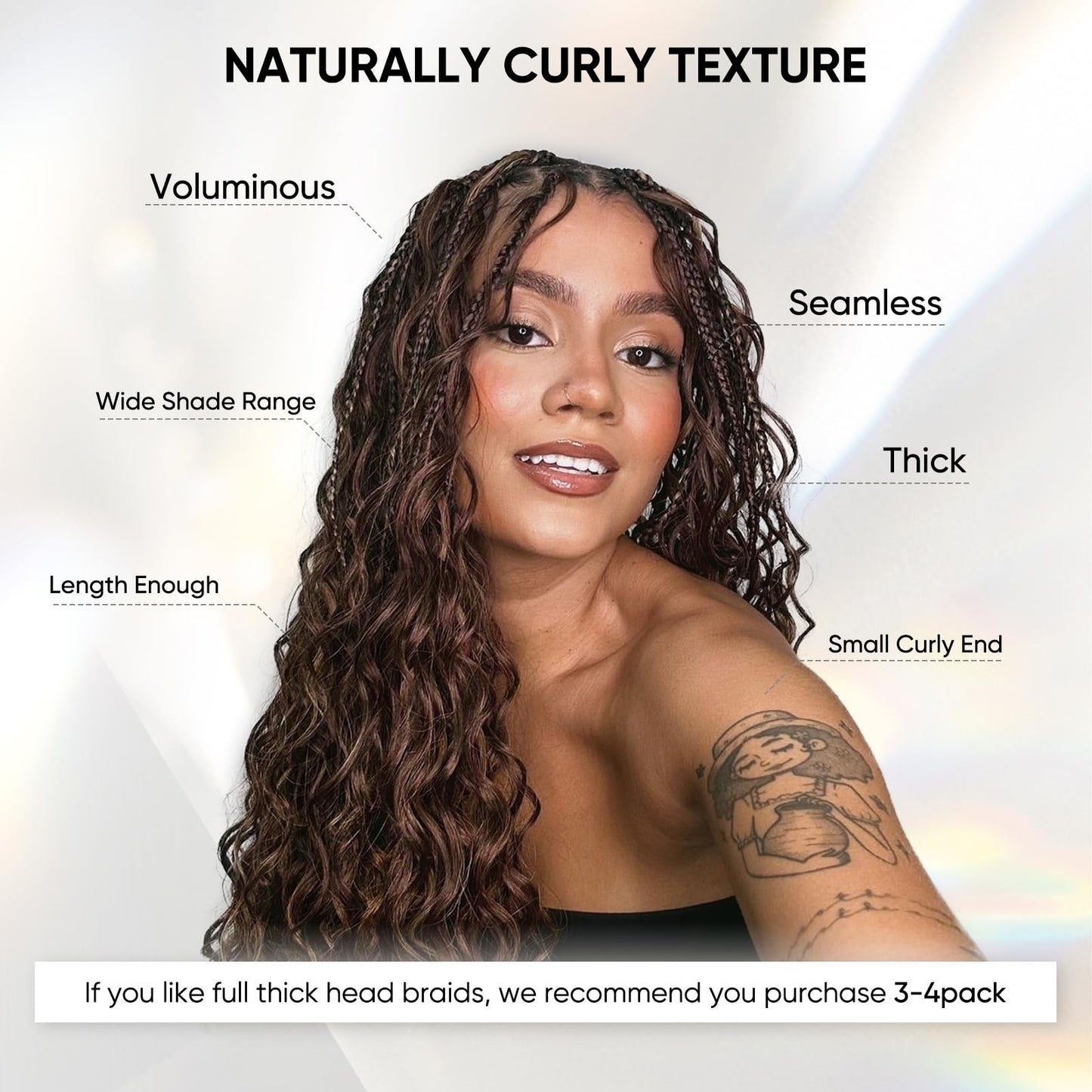 Human Braiding Hair 18 Inch 100g Chocolate Brown Deep Wave Bulk Human Hair for Braiding No Weft Curly Bundles Hair Extensions fo
