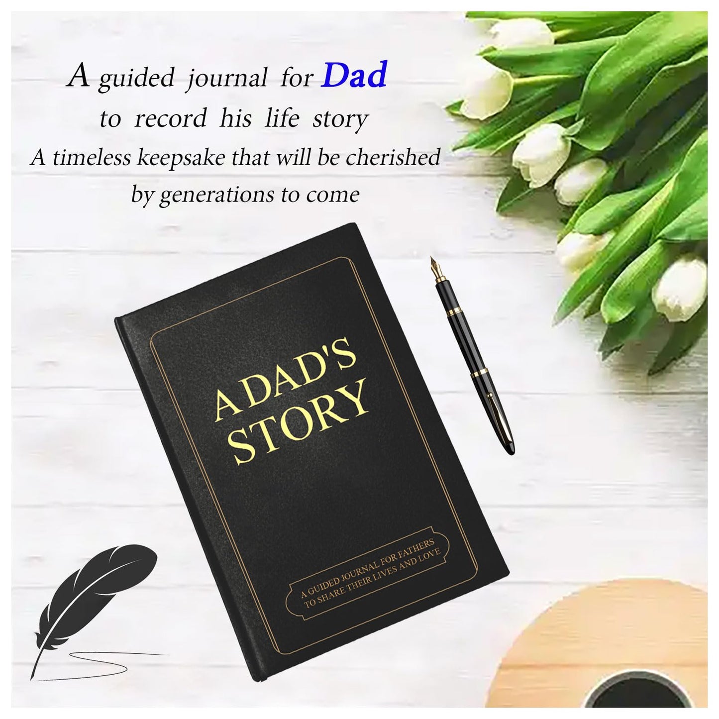 FYFTAK Dad's Life Story Journal | Meaningful Memory - Sharing Keepsake, Perfect for Father’s Day, Birthday & Christmas Gifts