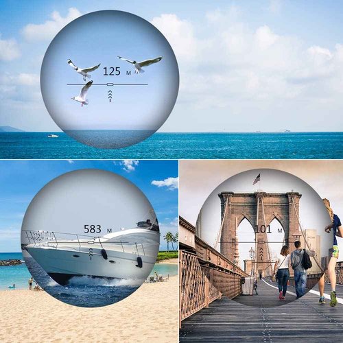 CalmGeek Golf Rangefinder, 500M Distance Meter with Flag Lock Tech, High Precision Golf Accessory (Black-500m)