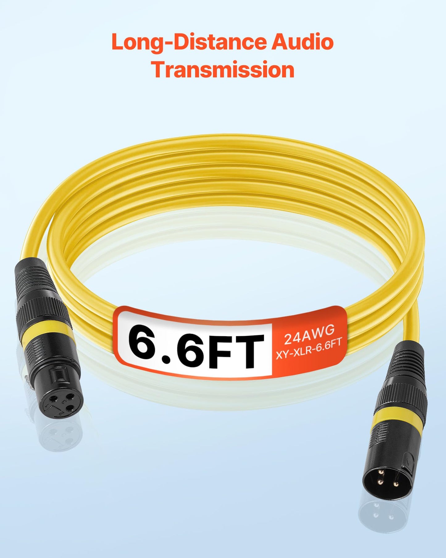 Vevor Xlr Cable 6.5 Ft, 10 Pack, Shielded Balanced Dmx Male To Female Microphone Cables, Gold-Plated 3-Pin Xlr Mic Speaker Cord