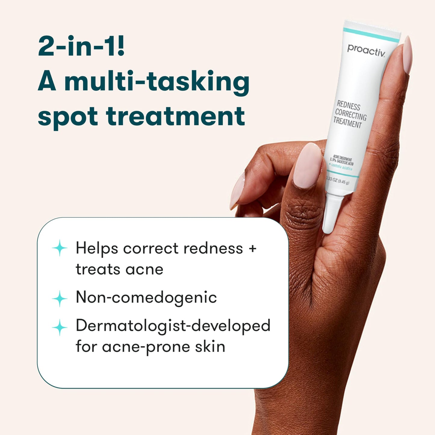 Proactiv Redness Correcting Treatment, Acne Spot Treatment with 1.5% Salicylic Acid, Calms Irritated Skin, Non-Comedogenic, 0.33