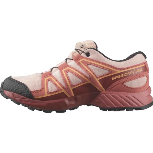 Salomon Junior’s Speedcross Climasalomon Waterproof Trail Shoes - English Rose/Cow Hide/Cantaloupe - 6