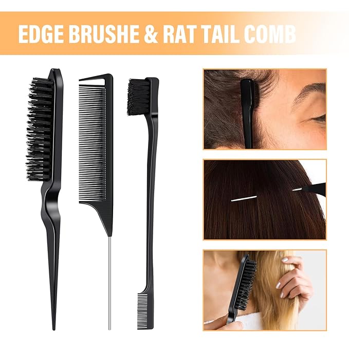 SUOFEIYA 6PCS Hair Finishing Stick Hair Wax Stick and Comb Refreshing and Not Greasy