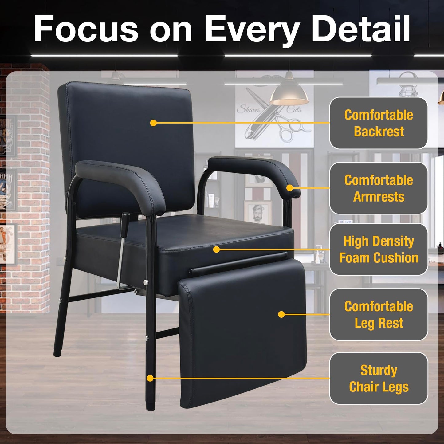 Reclining Shampoo Chairs Adjustable Height Shampoo Chairs for Salon Barber Chair Hair Stylist Chair Recline Salon Chair Spa Beauty Equipment for Hair Stylists, Tattoo Artists, Cosmetologists