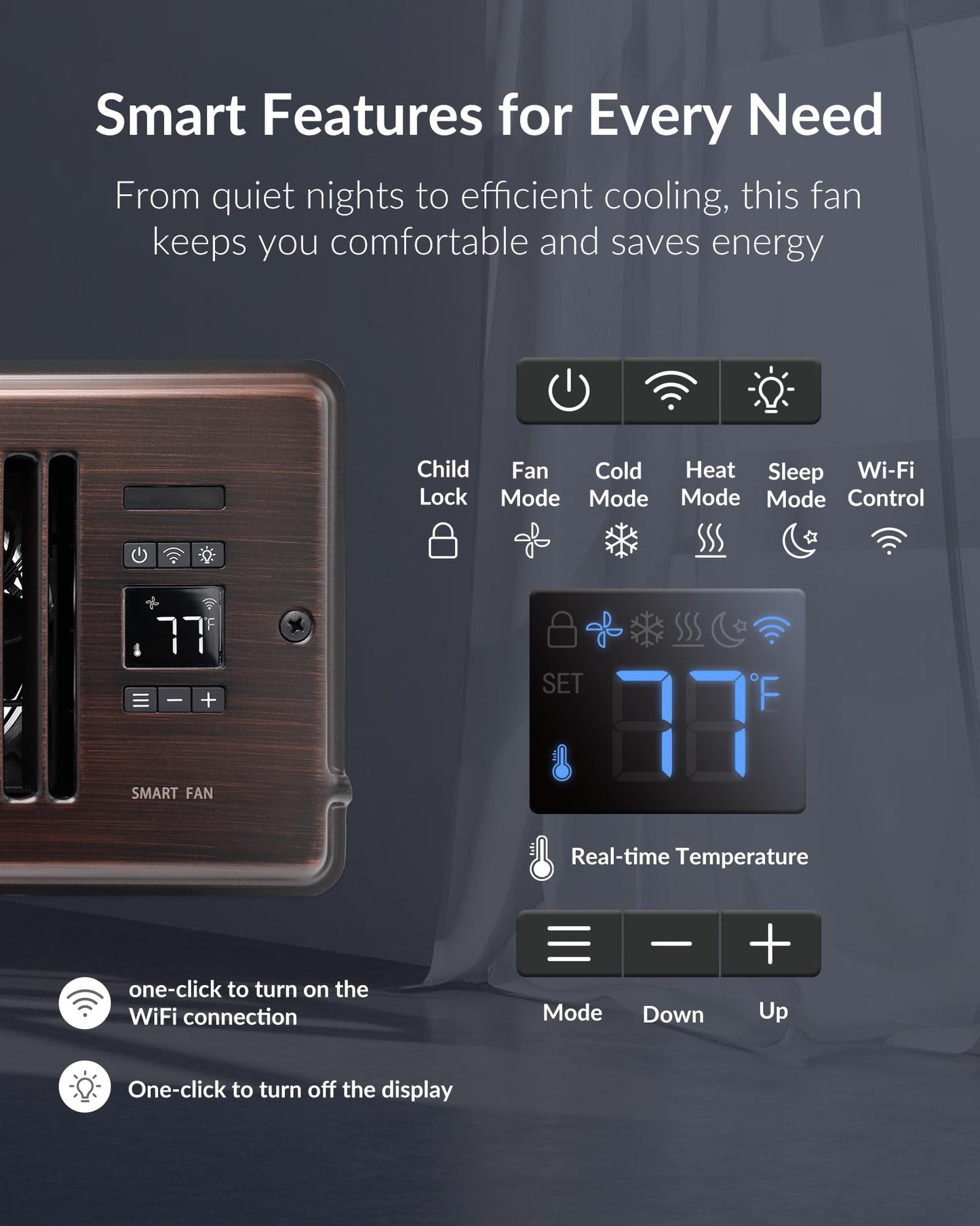 Super Quiet Register Booster Fan For 4 X 10 Register Holes, Smart Register Vent With Dual Intelligent Thermostat And Wifi App