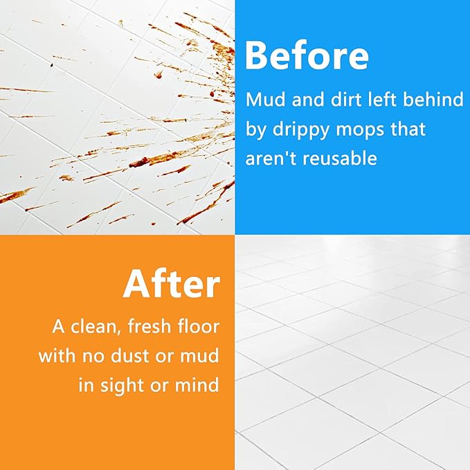4 Pack Microfiber Flip Mop Refills,Compatible with O-Cedar Dual Action Mop,Replacement Mop Heads for Dry/Wet Use,Machine Washable.